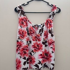 Old Navy Floral Tank Top - Pink and White